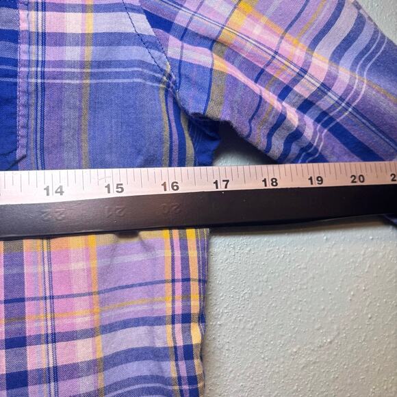 The North Face Women’s Plaid M Button-Up Shirt Blue / Purple Lightweight Cotton - Picture 7 of 9